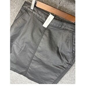 NWT Banana Republic Factory Black Coated Denim Pencil Skirt Size 4 Academia Prep